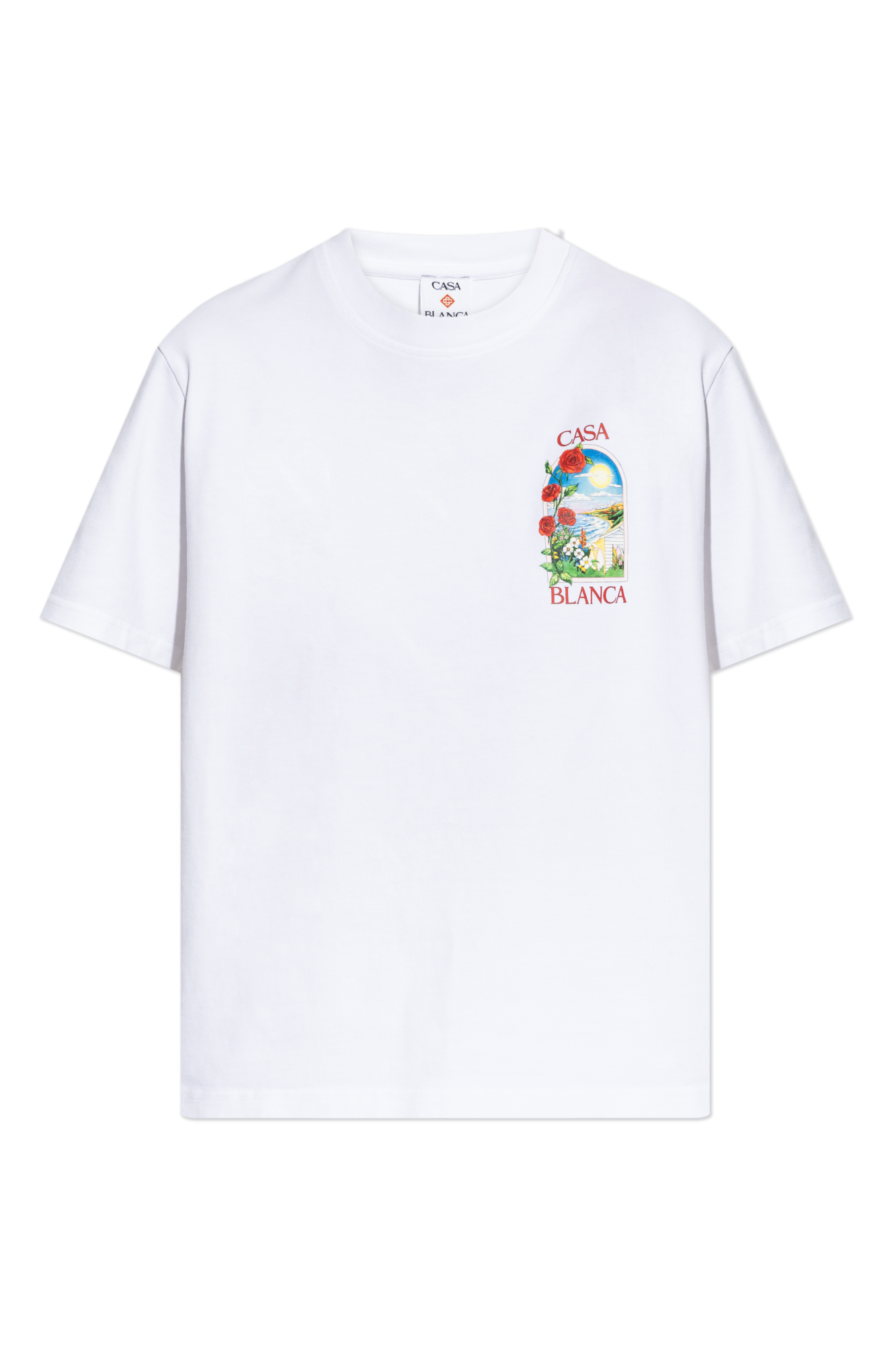 Tシャツ・カットソー Casablanca WS25JTS020 03 Shirts White T-Shirts Casablanca White Cotton T-shirt | italist